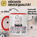 Geschenk für Katzensitterin Tasse Lustige Geschenkidee Geburtstag Ich Bin Katzensitterin Ich Darf Das Rot Trendation