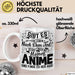 Anime Geschenk Tasse Lustiger Spruch Gibt Es Leben Nach Dem Tod Anime-Liebhaberin Geschenkidee Weiß Trendation