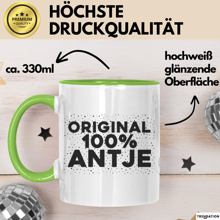 Antje Tasse Original 100% Antje Geschenk Grün Trendation
