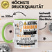Haustier-Modedesignerin Tasse Geschenk Lustiger Spruch Bitte Erheben Sie Sich Seine Majestät Die Haustier-Modedesignerin Betritt Den Raum Grün Trendation