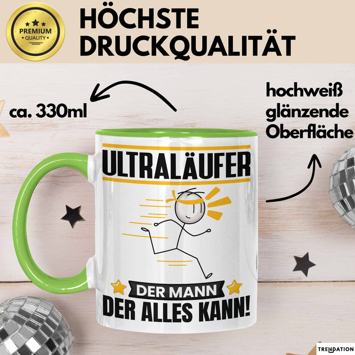 Ultraläufer Tasse Geschenk für Ultraläufer Der Mann Der Alles Kann Geschenkidee zum Geburtstag Grün Trendation