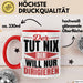 Dirigent Geschenk Orchester Chorleiter Geschenkidee Tasse Der Tut Nix Der Will Nur Dirigieren Kaffee-Becher Rot Trendation