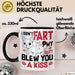Boxer Tasse Geschenk Valentinstag I Didn't Fart My Butt Blew You A Kiss Geschenkidee Hundebesitzer Liebe Kaffee-Becher Schwarz Trendation