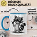 Waschbär Rockmusik Tasse Geschenk für Tiermusikliebhaber Blau Trendation