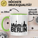 Berlin Tasse Geschenk Stadt Deutschland Hauptstadt Becher Grün Trendation