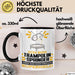 Trampolinspringer Geschenk Tasse Ich Bin Trampolinspringer Aber Sag Doch Einfach Superheld Lustige Geschenkdiee für Trampolinspringer Kaffee-Becher Schwarz Trendation