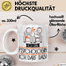 Geschenk für Psychologin Tasse Lustige Geschenkidee Geburtstag Ich Bin Psychologin Ich Darf Das Weiß Trendation