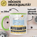 Kitesurfer Geschenk Tasse Ich Bin Kitesurfer Aber Sag Doch Einfach Superheld Lustige Geschenkdiee für Kitesurfer Kaffee-Becher Grün Trendation