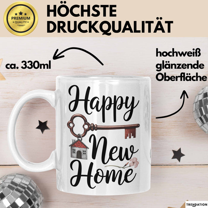 Neues Zuhause Eigentümer Tasse Geschenk Lustige Geschenkidee Spruch Alles Gute Zum Neuen Zuhause Weiß Trendation