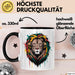 Löwe Tier Kopfhörer Sonnenbrille Tasse Geschenk Lustige Geschenkidee Spruch Schwarz Trendation