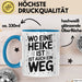 Heike Tasse Geschenk Wo Eine Heike Ist Ist Auch Ein Weg Geschenkidee Becher mit Name Blau Trendation