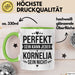 Kornelia Tasse Geschenk Perfekt Sein Kann Jeder Geschenkidee Geburtstag Grün Trendation