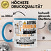 Haustier-Modedesignerin Tasse Geschenk Lustiger Spruch Bitte Erheben Sie Sich Seine Majestät Die Haustier-Modedesignerin Betritt Den Raum Blau Trendation