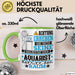 Aquarist Geschenk Tasse Lustiger Spruch Erheben Sie Sich Der Aquarist Betritt den Raum Grün Trendation