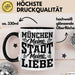 München Tasse Geschenk Heimat Münchener Geschenkidee Kaffee-Becher Bayern Meine Stadt Meine Liebe Schwarz Trendation