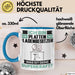 Plattenladenbesitzer Tasse Geschenk für Plattenladenbesitzer Geburtstag Lustiger Spruch Kaffee-Becher Was Ist Deine Superkraft Blau Trendation