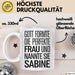 Sabine Tasse Geschenk Gott Formte Die Perfekte Frau Sabine Geschenkidee Weiß Trendation