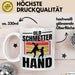 Handball Geschenk Tasse Geschenkidee Handball-Spieler Handballspielerin Mädchen Jungs Kaffee-Becher Old Schmetterhand Weiß Trendation