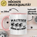 Malteser Hören Aufs Wort Tasse Geschenk Malteser Besitzer Mama Becher Rosa Trendation