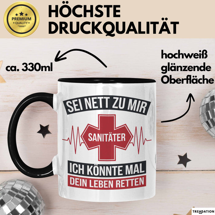 Sanitäter Tasse Geschenk Rettet Leben Notfalldienst Tasse Trendation