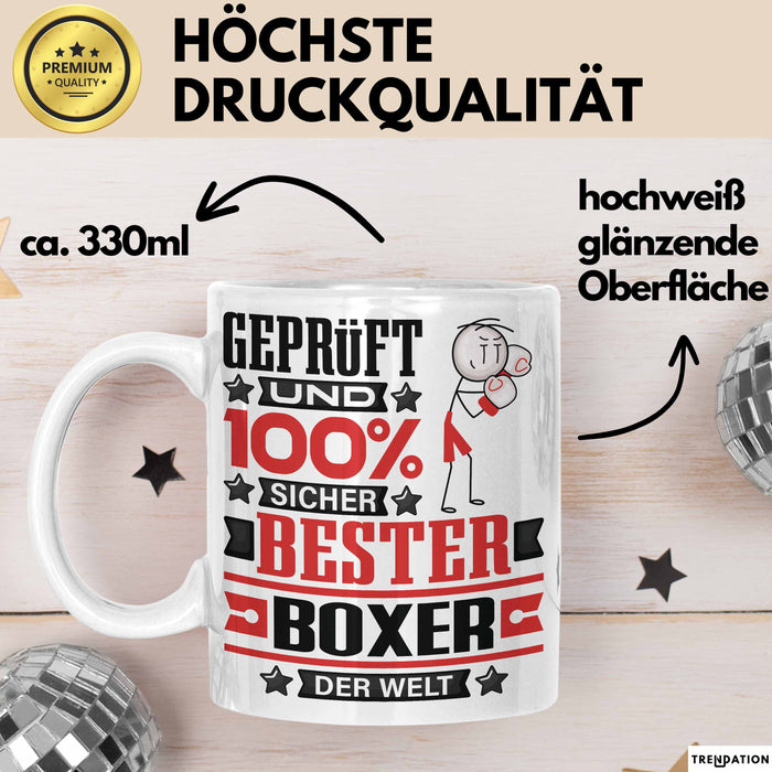 Boxer Geschenk Lustiger Spruch für Boxer Geschenkidee Bester Boxer Der Welt Weiß Trendation