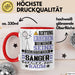 Sänger Geschenk Tasse Lustiger Spruch Erheben Sie Sich Der Sänger Betritt den Raum Rot Trendation