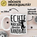 Mädchen Handball-Spielerin Tasse Geschenk Spruch Echte Mädchen Spielen Handball Geschenkidee Frauen Weiß Trendation