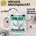 Pilot Tasse Geschenk für Pilot Geburtstag Lustiger Spruch Kaffee-Becher Was Ist Deine Superkraft Weiß Trendation
