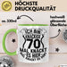 70er Geburtstag Geschenk Männer Frauen Ich Bin Knackige 70 Tasse Geschenkidee Lustiger Spruch Opa 70. Geburtstag Kaffee-Becher Grün Trendation