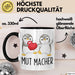 Lustige Tasse Geschenk Zwei Pinguine Mit Herz Witziger Becher Mut Schwarz Trendation