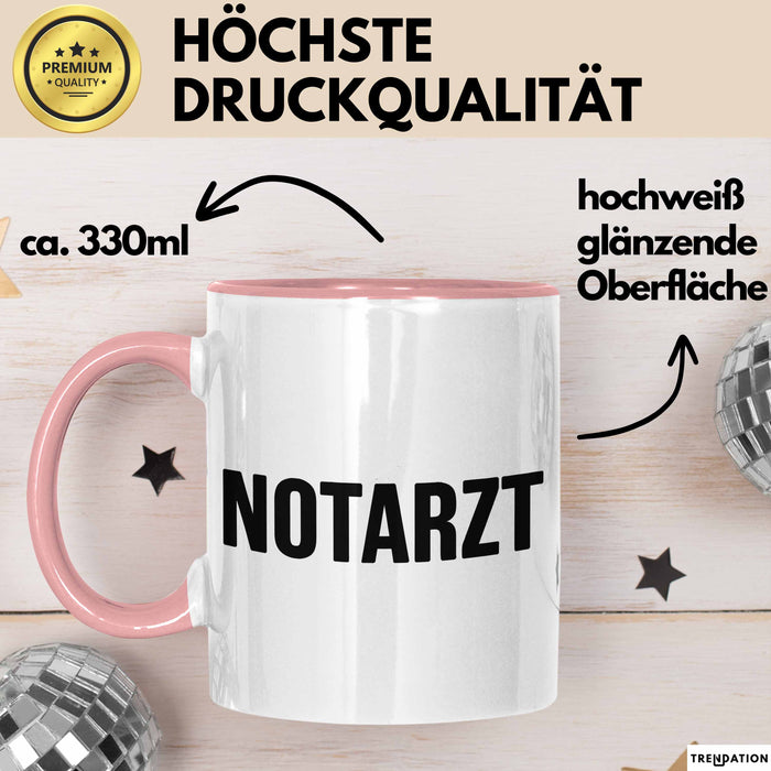 Sanitäter Tasse Geschenk Notfallarzt & Rettungssanitäter Rosa Trendation