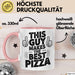 Pizzabäcker Tasse Geschenk Macht die beste Pizza Koch Spruch Rosa Trendation