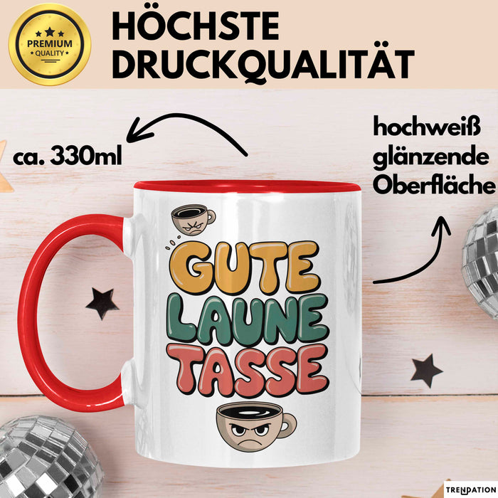 Sarkasmus Tasse Geschenkidee Gute Laune Tasse Sarkastische Rot Trendation
