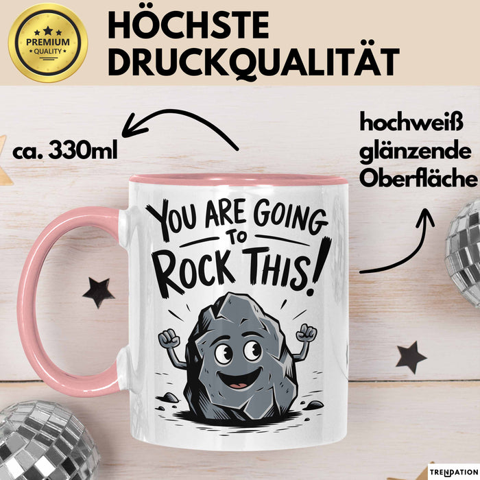 Motivierend Inspirierend Tasse Geschenk Lustige Geschenkidee Spruch Du Wirst Das Rocken Rosa Trendation