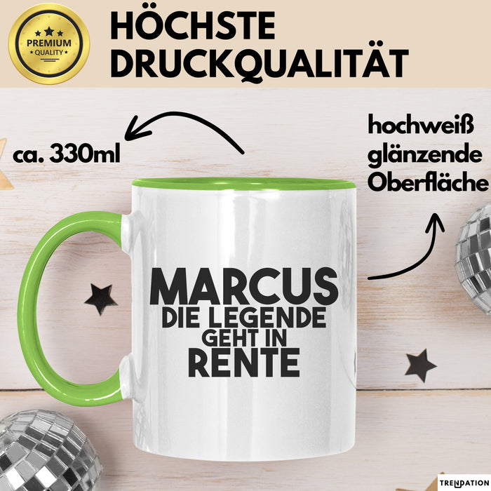 Marcus Tasse Marcus – Die Legende Geht In Rente Geschenk