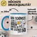 50. Geburtstag Tasse Geschenk Der Schönste Der Schnellste Spermium 50Er Geburtstag Mann Vater Papa Blau Trendation