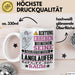 Langläufer Geschenk Tasse Lustiger Spruch Erheben Sie Sich Der Langläufer Betritt den Raum Weiß Trendation