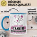 Tänzer Geschenk Tasse Ich Bin Tänzer Aber Sag Doch Einfach Superheld Lustige Geschenkdiee für Tänzer Kaffee-Becher Blau Trendation