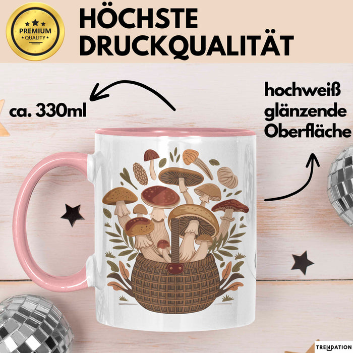 Sammler Tasse Geschenkidee für Wildnahrungs Entdecker Rosa Trendation