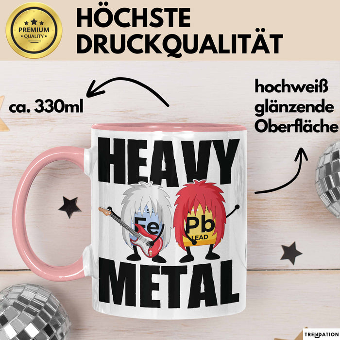 Punk Rock Metal Chemiker Tasse Geschenk Lustiger Spruch Musiker Wissenschaft Rosa Trendation