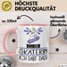Geschenk für Skaterin Tasse Lustige Geschenkidee Geburtstag Ich Bin Skaterin Ich Darf Das Rosa Trendation