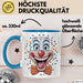 Zirkus Tasse Geschenk Lachender Clown Geschenkidee Künstler Blau Trendation