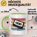 Retro Vintage Kassette Tasse Geschenk Lustige Geschenkidee Spruch Grün Trendation