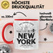 New York City USA Tasse Geschenk Lustige Geschenkidee Spruch Rot Trendation