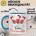 Weihnachten Weinglas Tasse Geschenk Weihnachtliche Grafik Weinliebhaber Frohe Weihnachten Kaffee-Becher Blau Trendation