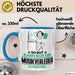 Musikverleger Geschenk Tasse So Gut Kann Nur Ein Musikverleger Aussehen Geschenkidee Kaffee-Becher Blau Trendation