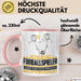 Fußballspieler Geschenk Tasse Ich Bin Fußballspieler Aber Sag Doch Einfach Superheld Lustige Geschenkdiee für Fußballspieler Kaffee-Becher Rosa Trendation