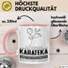 Karateka Geschenk Tasse Ich Bin Karateka Aber Sag Doch Einfach Superheld Lustige Geschenkdiee für Karateka Kaffee-Becher Rosa Trendation