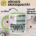 Handballspieler Geschenk Tasse Lustiger Spruch Erheben Sie Sich Der Handballspieler Betritt den Raum Grün Trendation