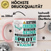 Pilot Geschenk Tasse Lustiger Spruch Erheben Sie Sich Der Pilot Betritt den Raum Rosa Trendation